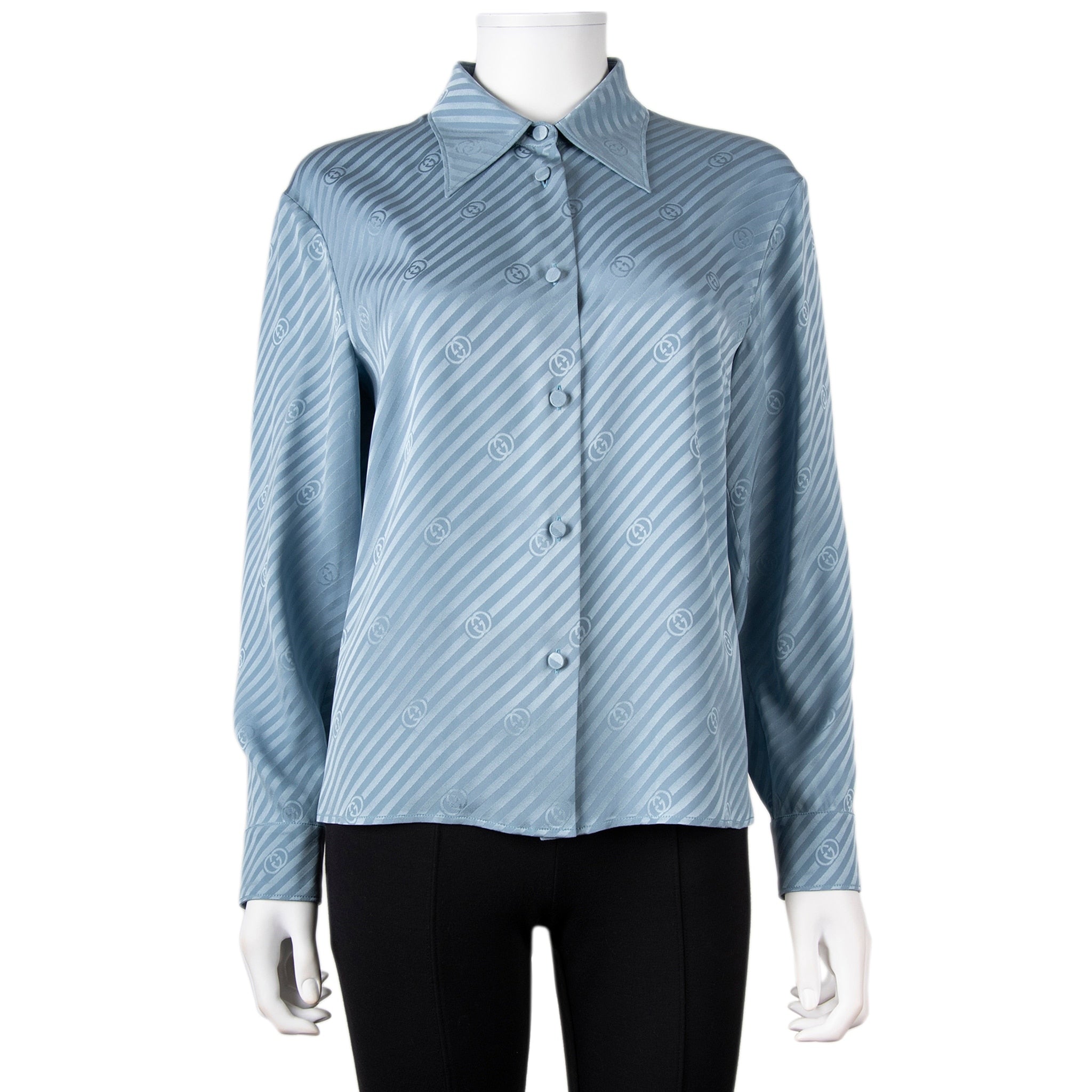 Gucci Interlocking Gg Silk Jacquard Shirt