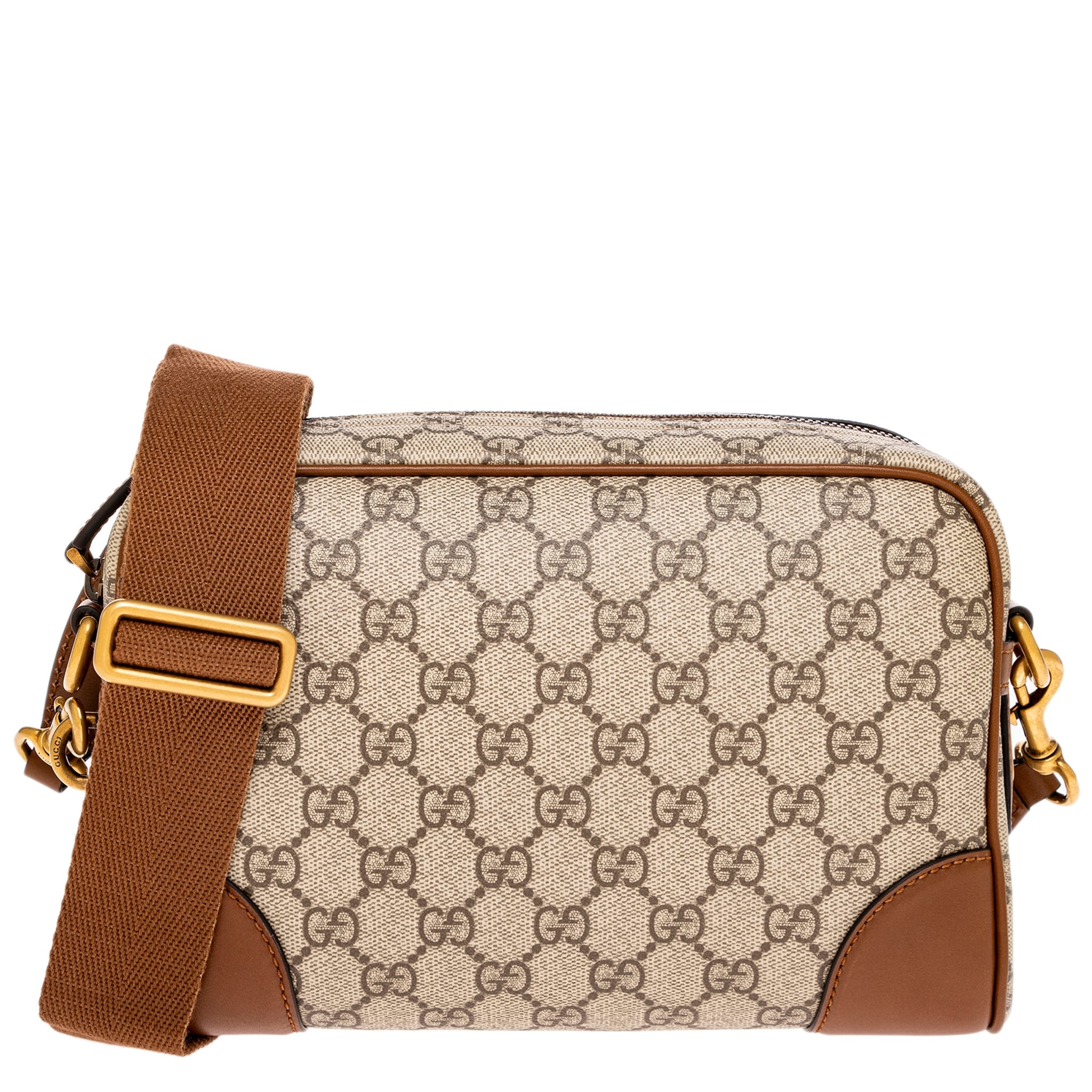 Gucci Mens Gg Emblem Small Crossbody Bag