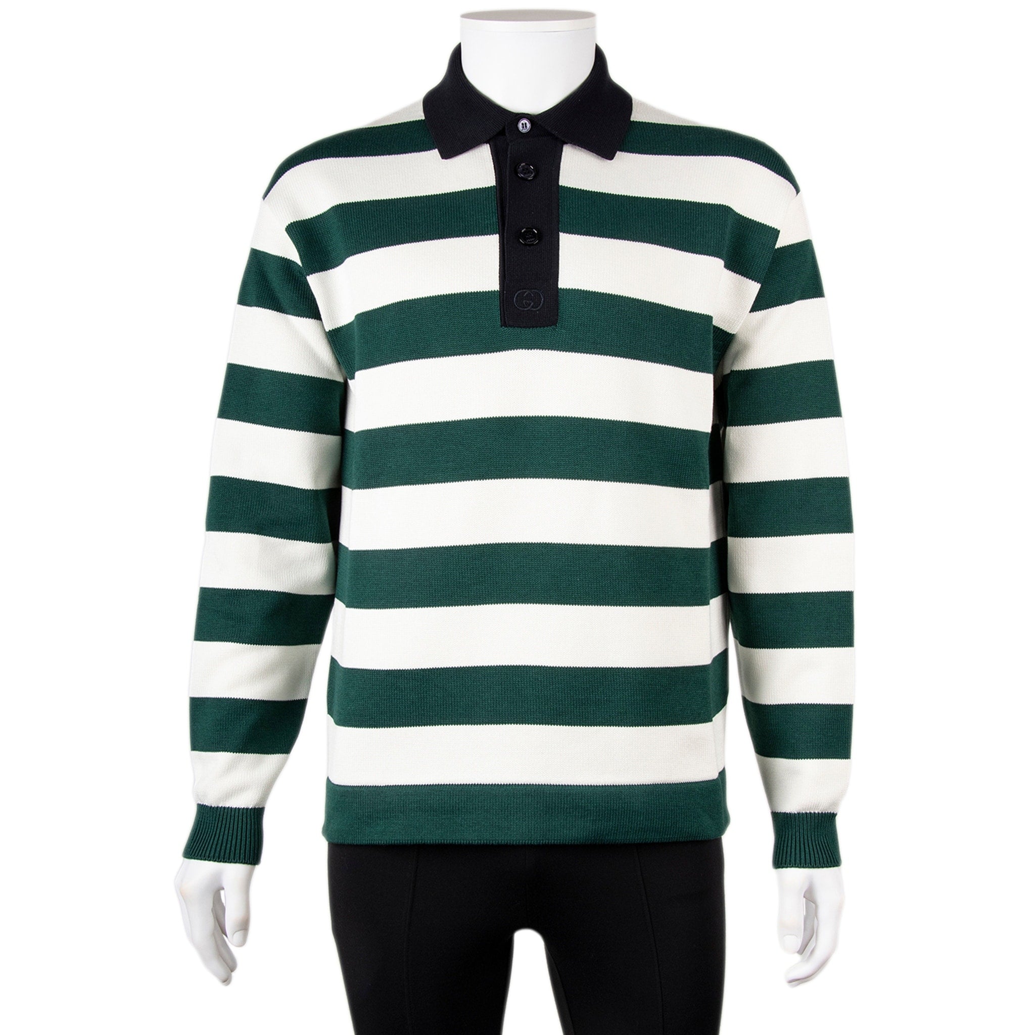 Gucci Mens Striped Polo Shirt