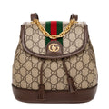 Gucci Ophidia Mini Backpack Beige And Dark Brown
