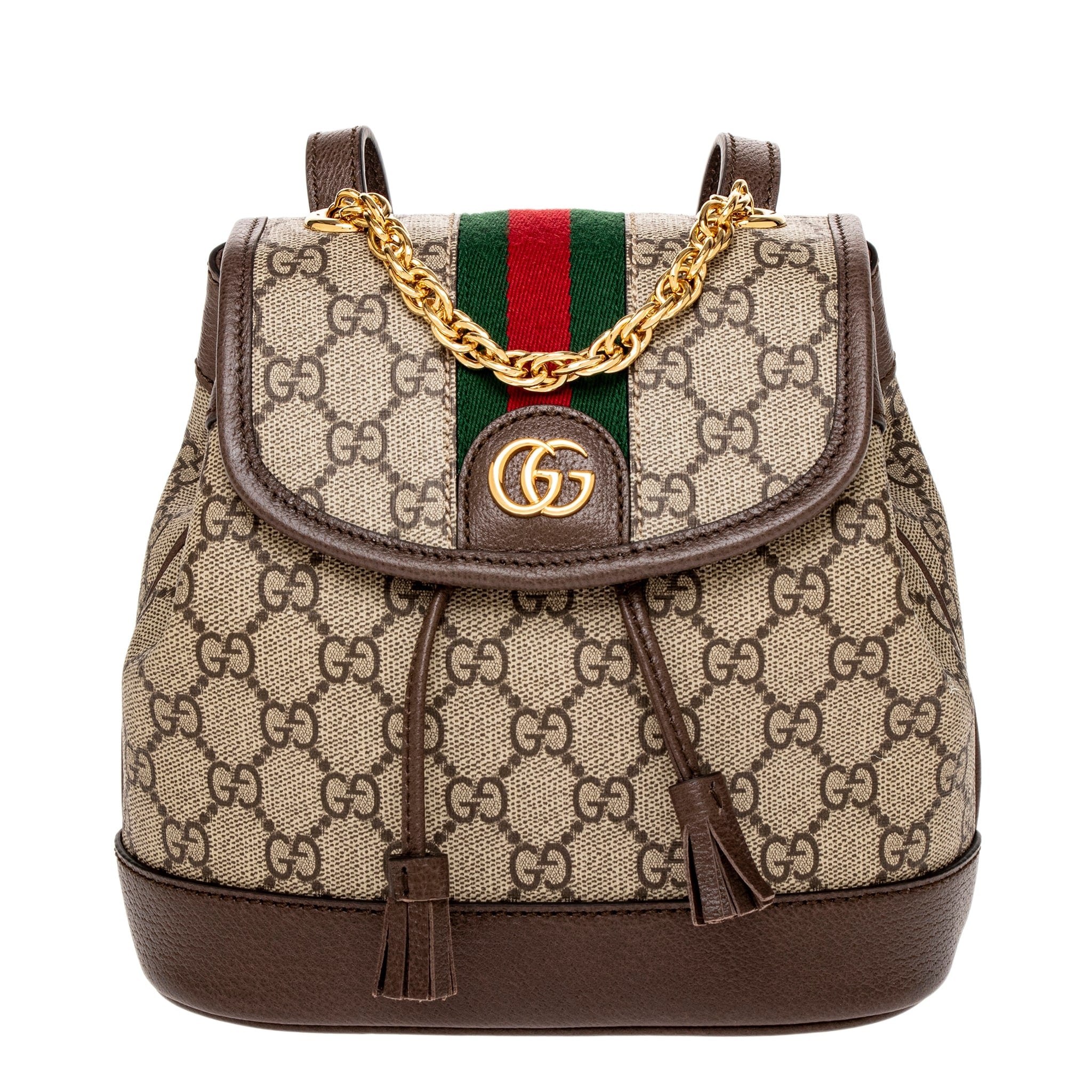 Gucci Ophidia Mini Backpack Beige And Dark Brown
