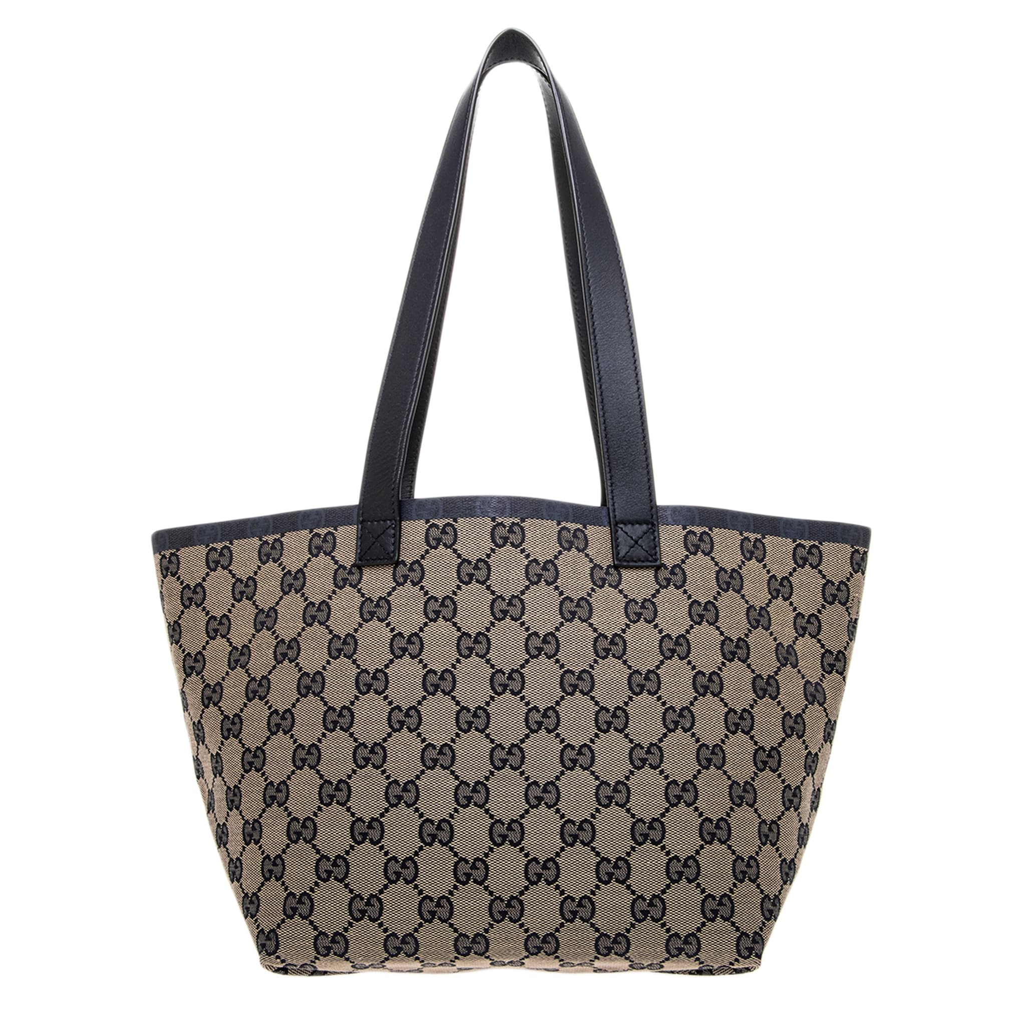 Gucci Small Totissima Leather Trimmed Tote