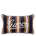 Gucci Striped Cotton Jacquard Throw Pillow 18.5 X 11.5 In