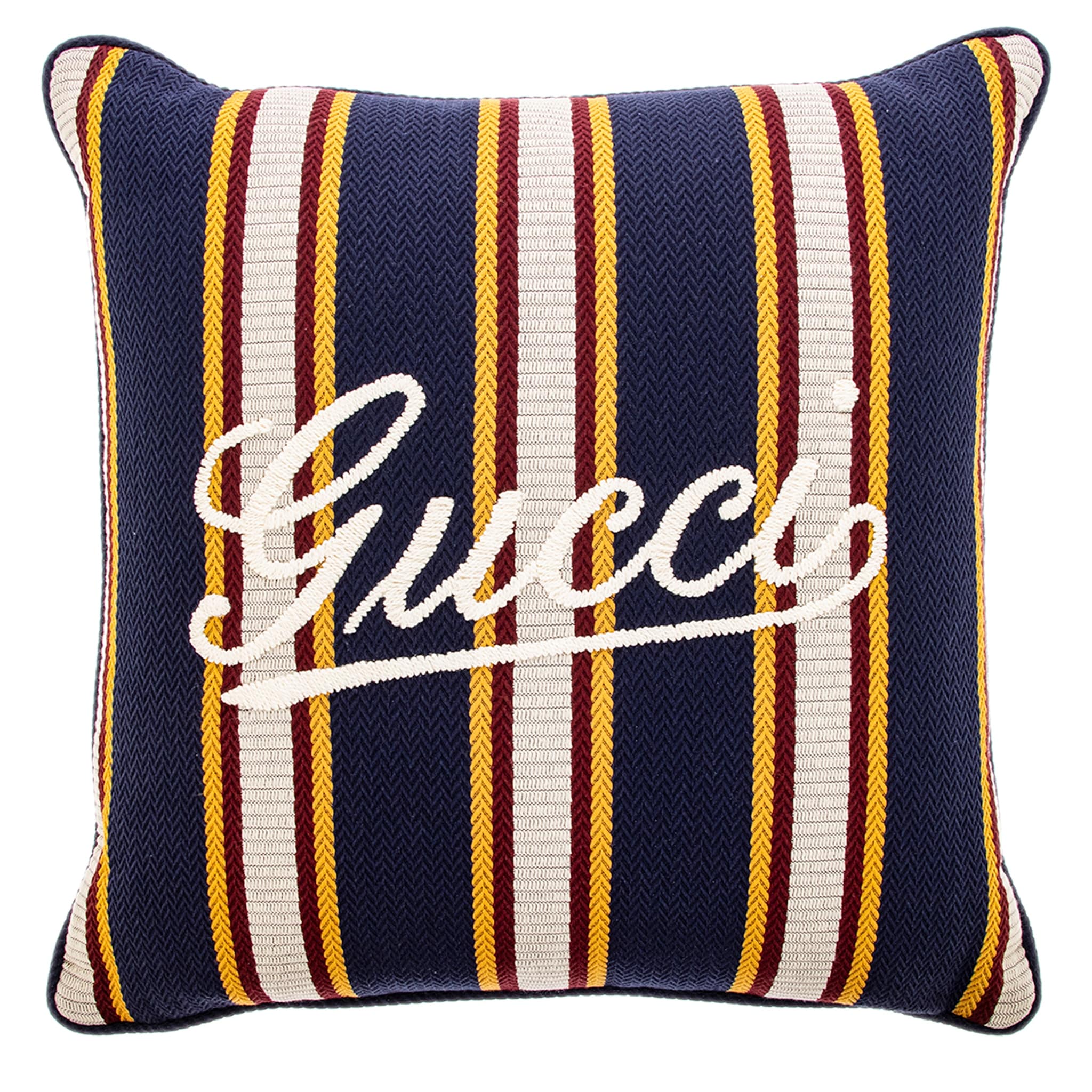Gucci Striped Cotton Jacquard Throw Pillow 18.5 X 18.5 In