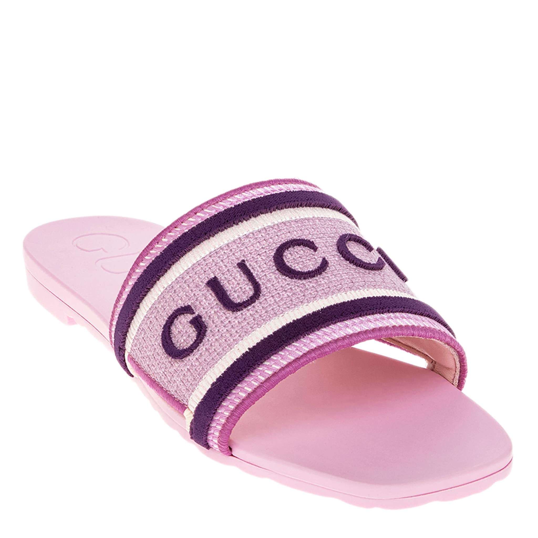 Gucci Striped Knit Jacquard Sandals