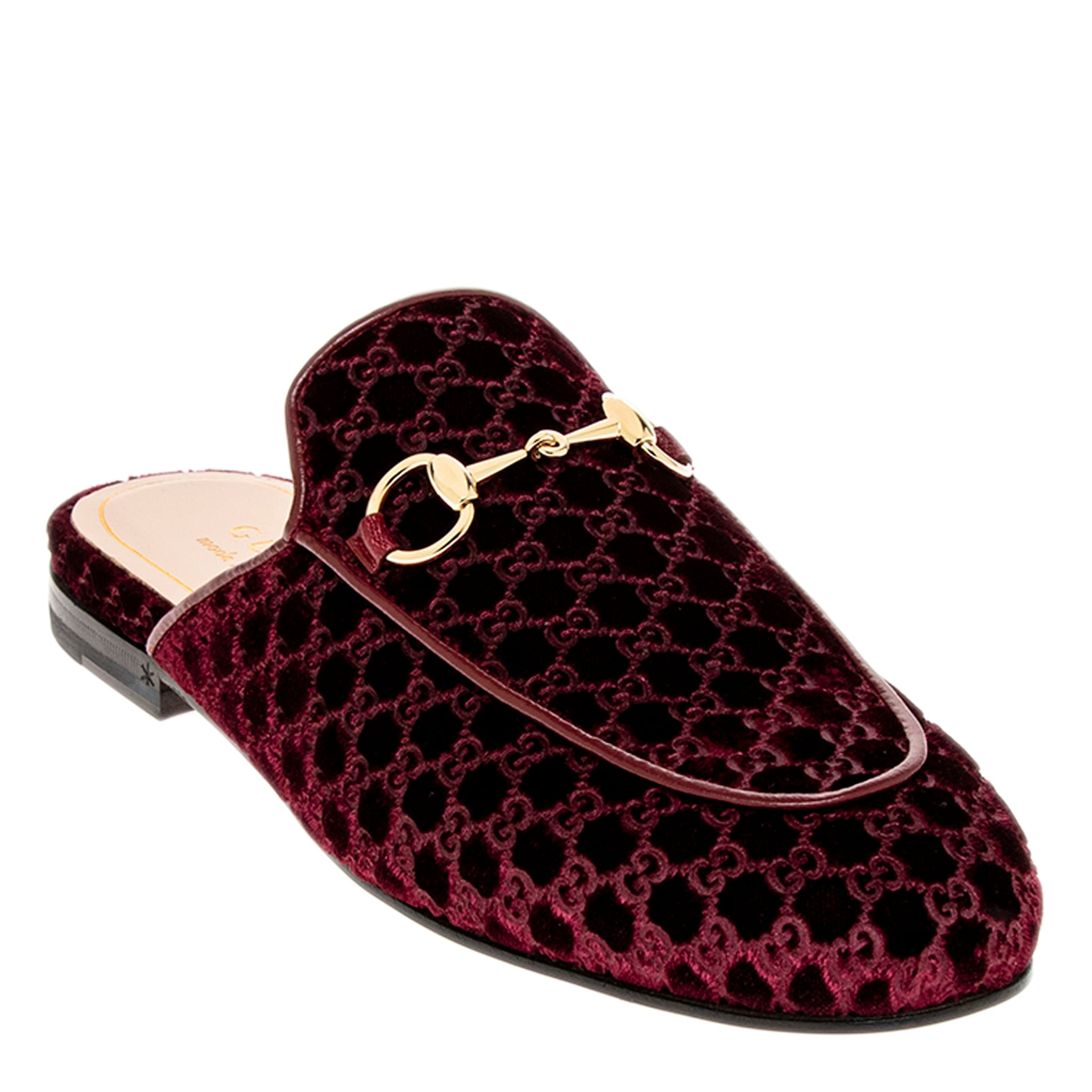Gucci Velvet Princetown Slippers With Horsebit