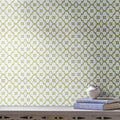 Gueliz In Gold And White Handmade 8X8 In Moroccan Tile Pack Of 12