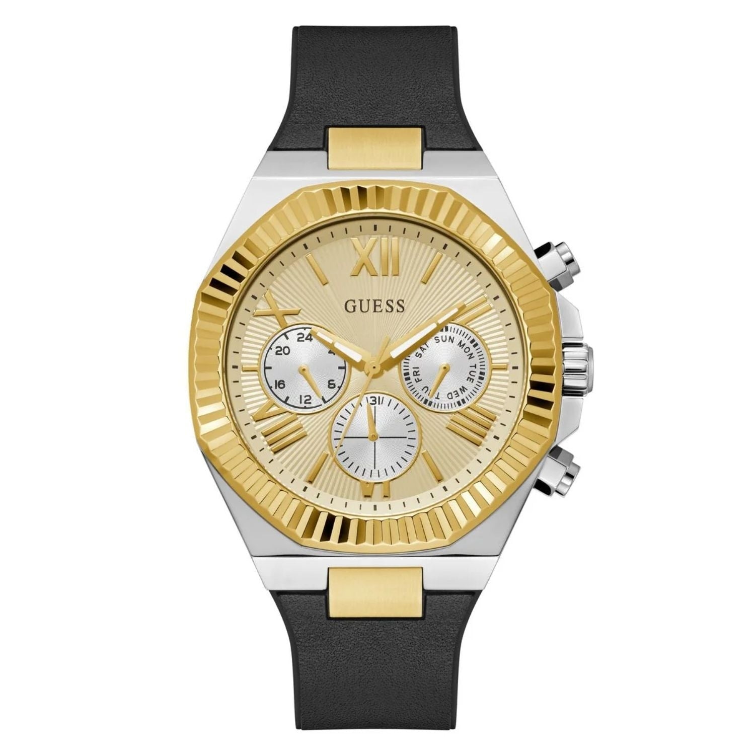 Guess Mens Equity Gold Dial Watch Gw0791G1 One Size