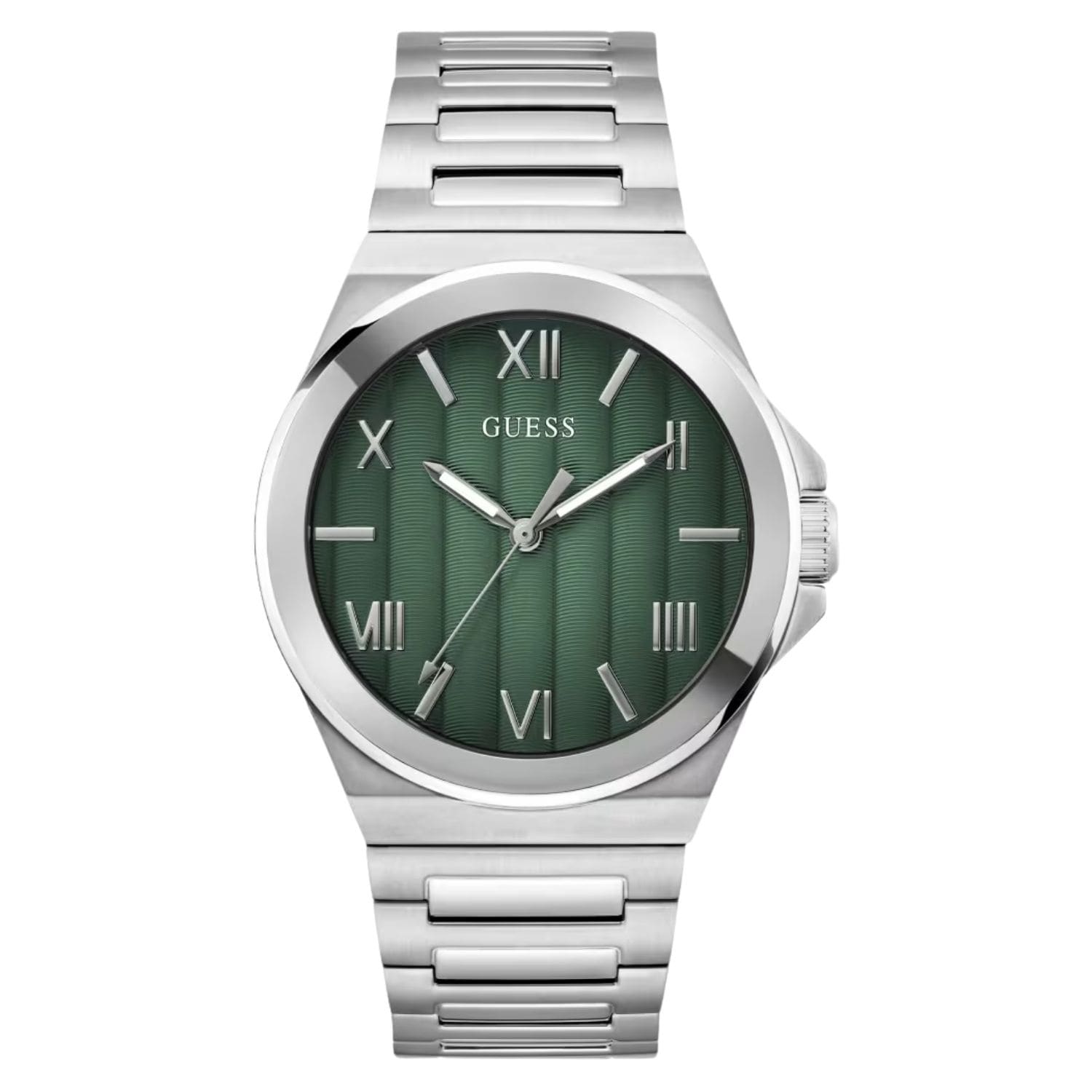 Guess Mens Vinyl Green Dial Watch Gw0789G1 One Size