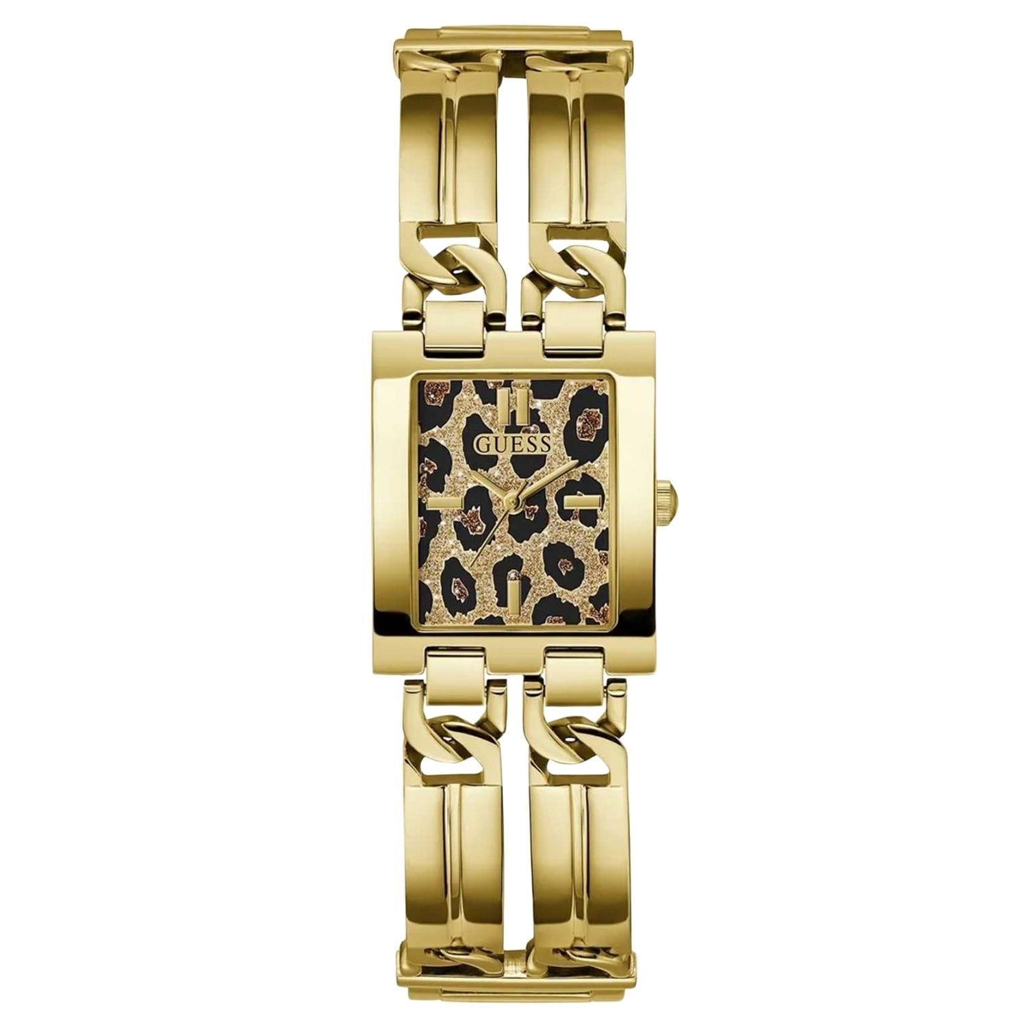 Guess Womens Mod Id Gold Dial Watch Gw0807L2 One Size