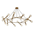 Guesting 54 Inch Wide 20 Light Chandelier In Antique Brass 54In W X 54In D X 8In H