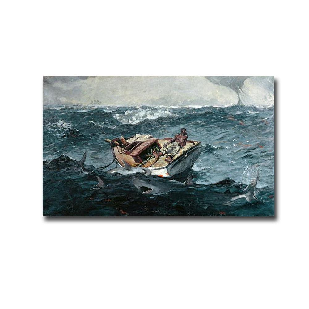 Gulf Stream By Winslow Homer Gallery Wrapped Canvas Giclee Art