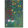 Gustav Klimt Flowers Small Art Print