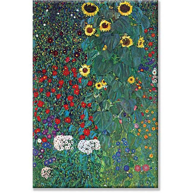 Gustav Klimt Flowers Small Art Print