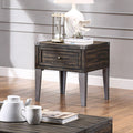 Guzman Industrial Dark Oak End Table By Foa
