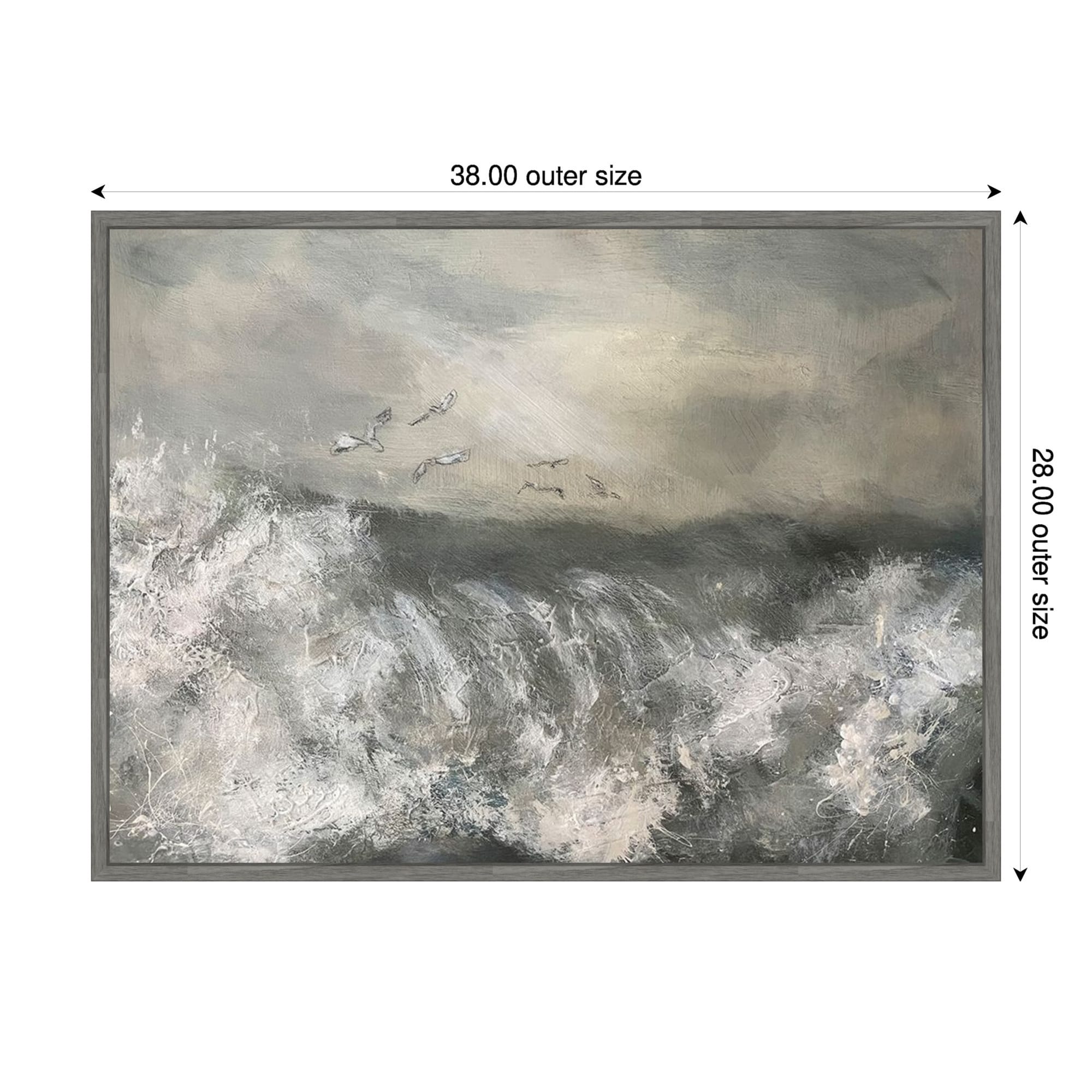 Gyllyngvase Beach By Chloe Elliott Framed Canvas Wall Art Print
