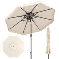Gymax 10 Ft Patio Umbrella W Push Button Tilt Crank 2 Tier Vented