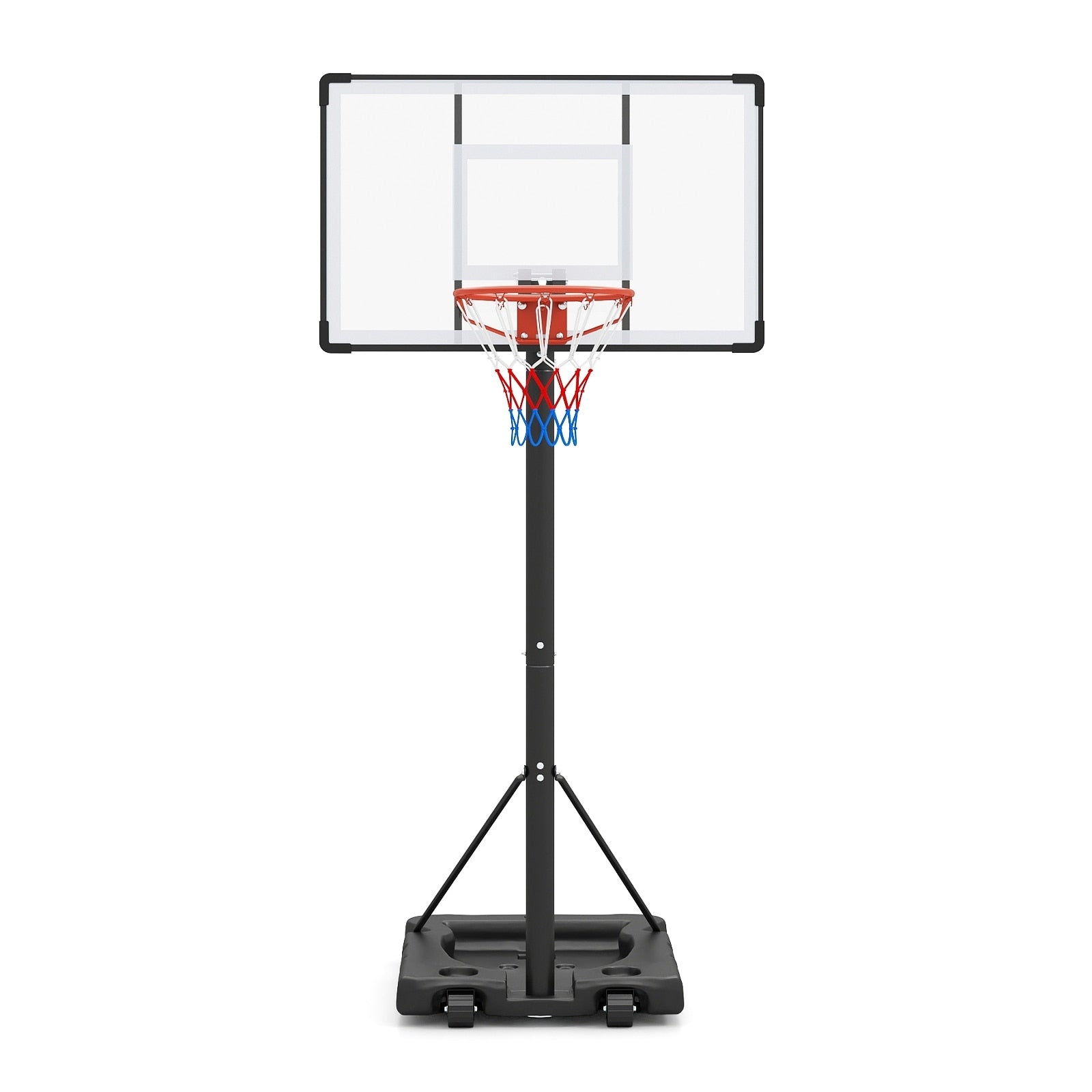 Gymax 10 Ft Portable Basketball Hoop W Shock Absorbent Rim Fillable