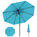 Gymax 10 Ft Solar Patio Umbrella W 96 Multi Colored Led Lights 9