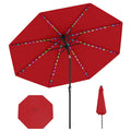 Gymax 10 Ft Solar Patio Umbrella W 96 Multi Colored Led Lights 9