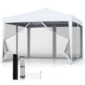Gymax 10 Ft X 10 Ft Pop Up Canopy Tent W Mesh Netting Carry Bag 8