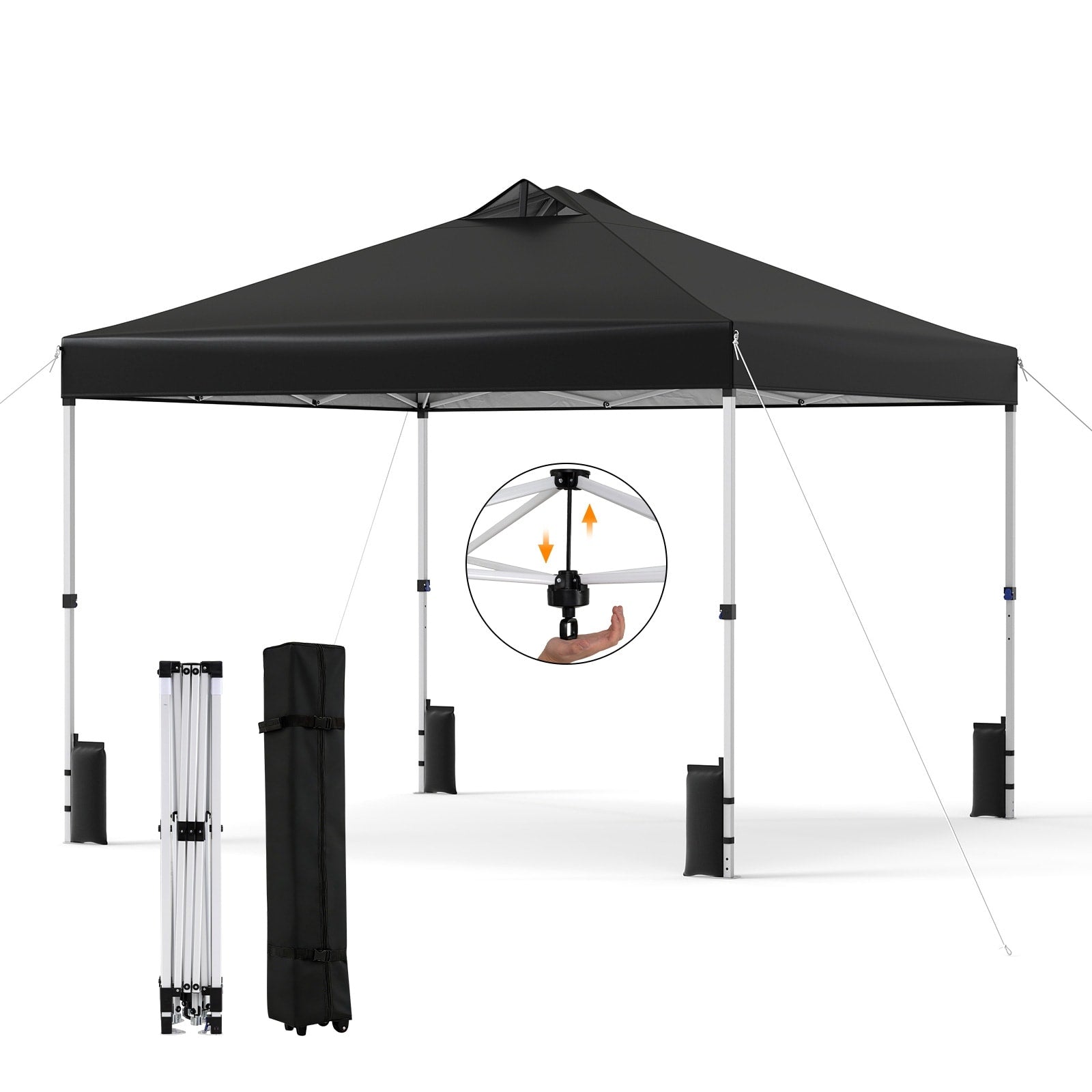 Gymax 10X10 Ft Pop Up Canopy Tent 1 Person 1 Button Push Instant Setup