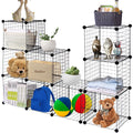 Gymax 12 Cube Grid Wire Organizer Wardrobe Shelves Bookcase Diy