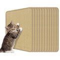 Gymax 12 Piece Cat Scratcher Mat Set 16X12 Natural Sisal Pads For