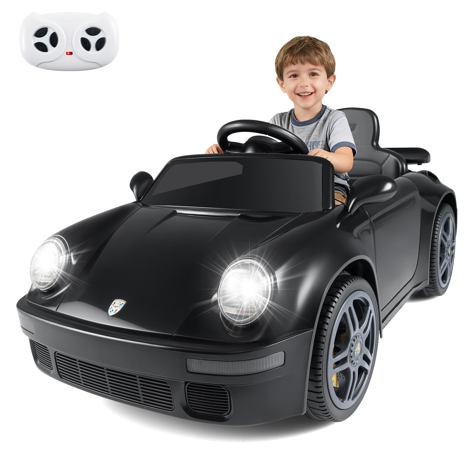 Gymax 12V Licensed Ruf Ctr Kids Electric Vehicle W Remote Control Led