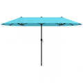 Gymax 13 Ft Large Patio Umbrella Patio Double Sided Table Market