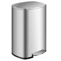 Gymax 13.2 Gallon Trash Garbage Can Stainless Steel Airtight Soft Close Bin W Bucket