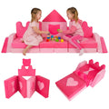 Gymax 14 Piece Kids Play Couch Modular Foam Climbing Blocks For Kids