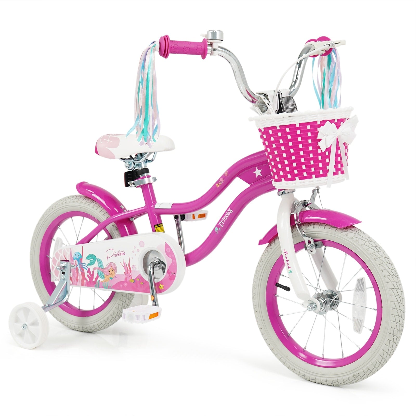 Gymax 14 Kids Bike Toddler Bicycle W Training Wheels Hand Coaster