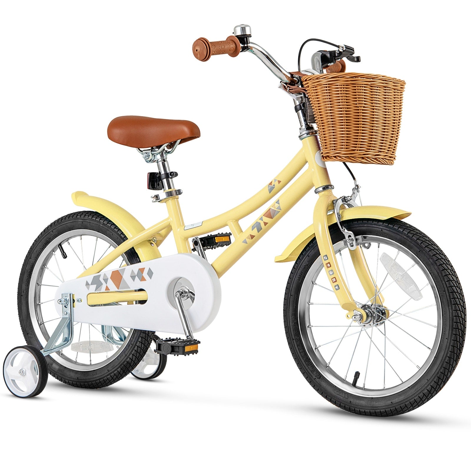 Gymax 16 Kids Bike W Height Adjustable Handlebar Seat Basket Bell