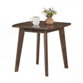 Gymax 17 Solid Wood Side Table W Thickened Top Curved Edge For