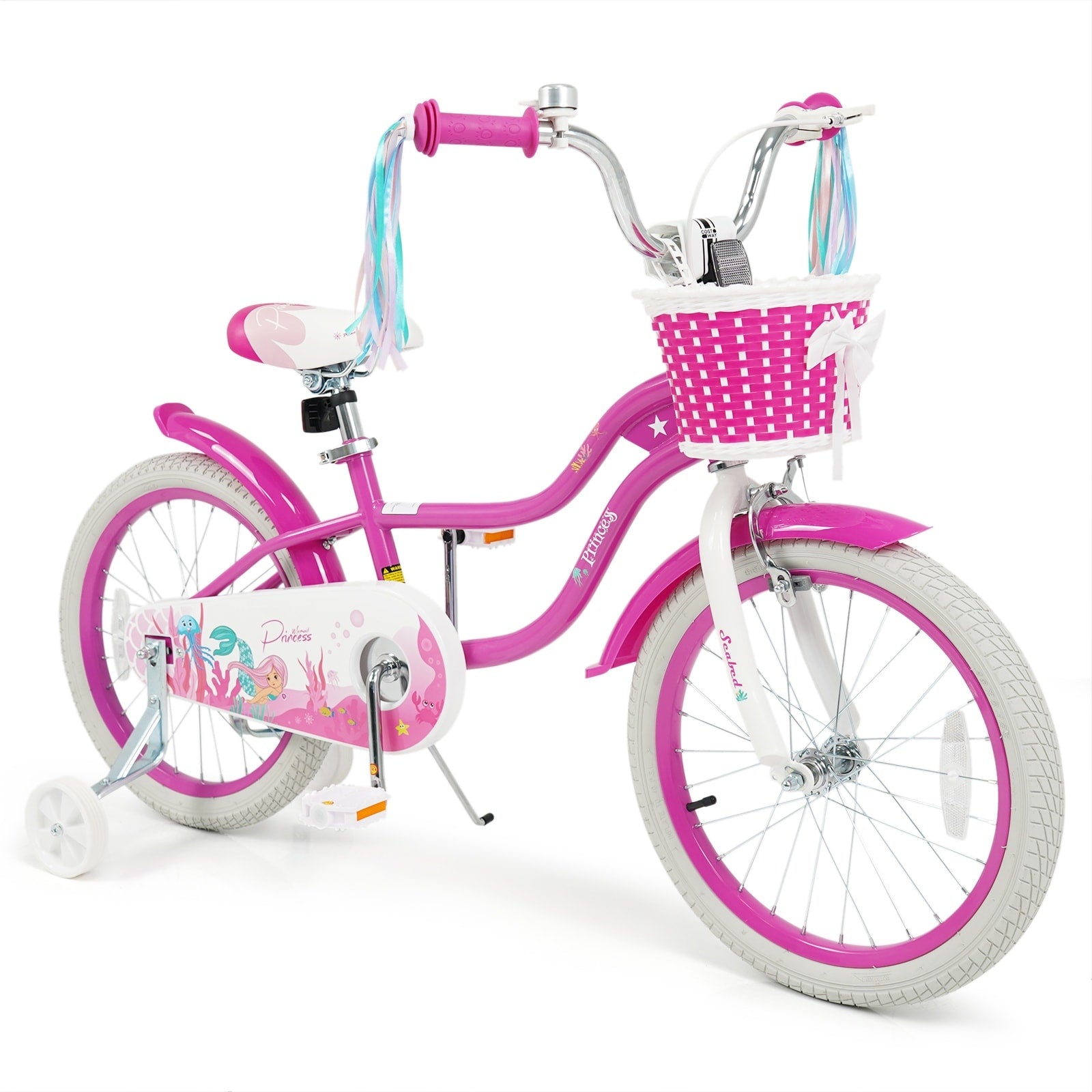 Gymax 18 Kids Bike Toddler Bicycle W Training Wheels Hand Coaster