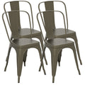 Gymax 18 Metal Dining Chair High Back Bar Stools Set Of 4 W See Details