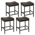 Gymax 2 Pcs Bar Stools Set Of 2 25 Inch Counter Height Bar Chairs For
