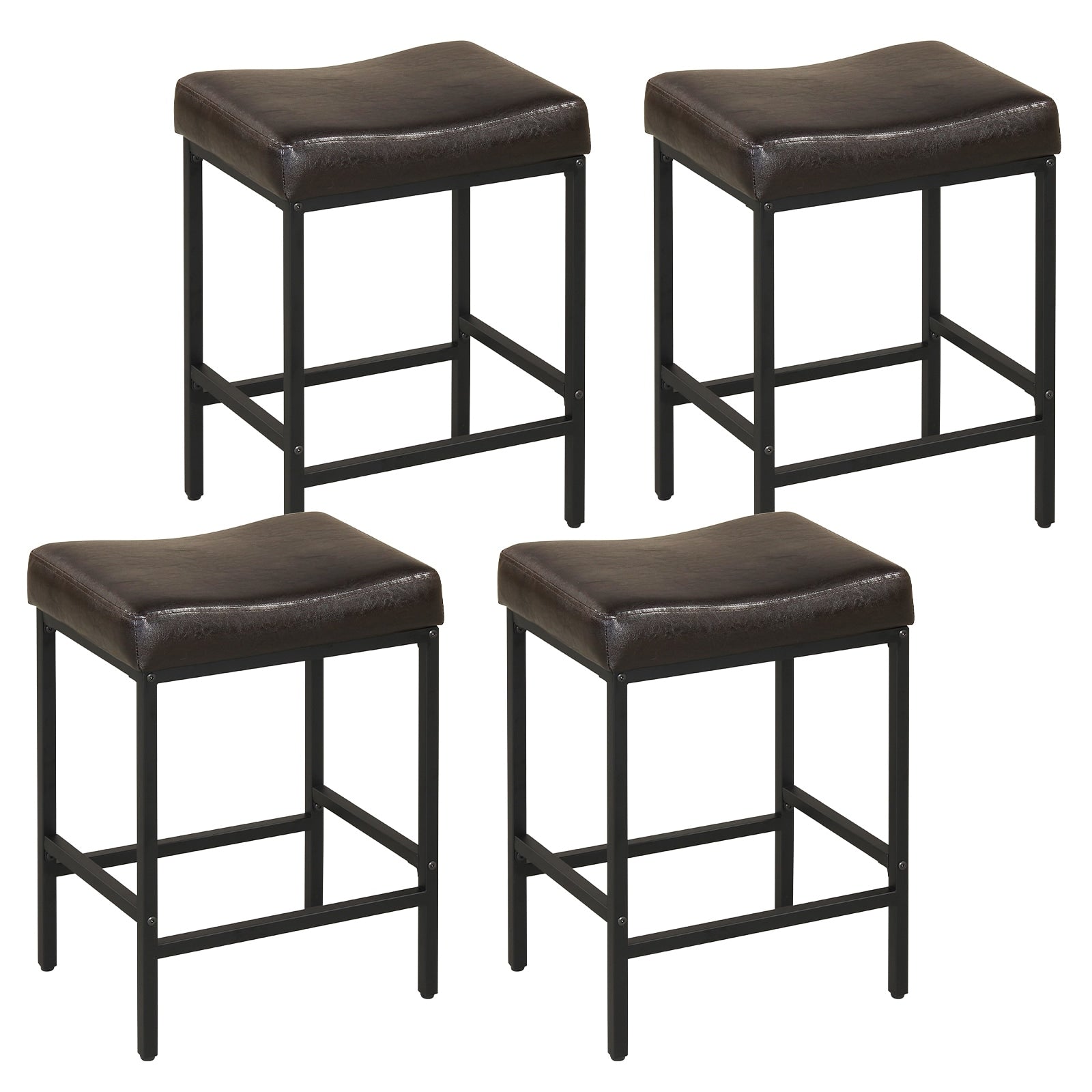 Gymax 2 Pcs Bar Stools Set Of 2 25 Inch Counter Height Bar Chairs For