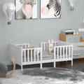 Gymax 2 In 1 Convertible Toddler Bed Kids Wooden Bedroom Furniture W .