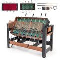 Gymax 2 In 1 Swivel Game Table W Legs Cues Triangle Brush Chalks For