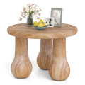 Gymax 24 Small Solid Mahogany Wood Coffee Table W Thickened Top