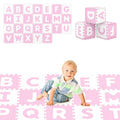 Gymax 26 Pcs 12 5 X 12 5 Interlocking Abc Play Mats W Detachable