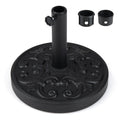 Gymax 26.5 Lbs Heavy Duty Round Umbrella Stand W Adjustable Knob