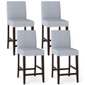Gymax 26 Counter Height Chairs Set Of 4 Barstools W Padded Seat