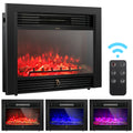 Gymax 28.5 Fireplace Electric Embedded Insert Heater Glass Log Flame 28.5 X 6 X 21 L X W X H