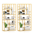 Gymax 2Pcs 71 5 Tier Tall Bookshelf W Open Storage Shelves Metal