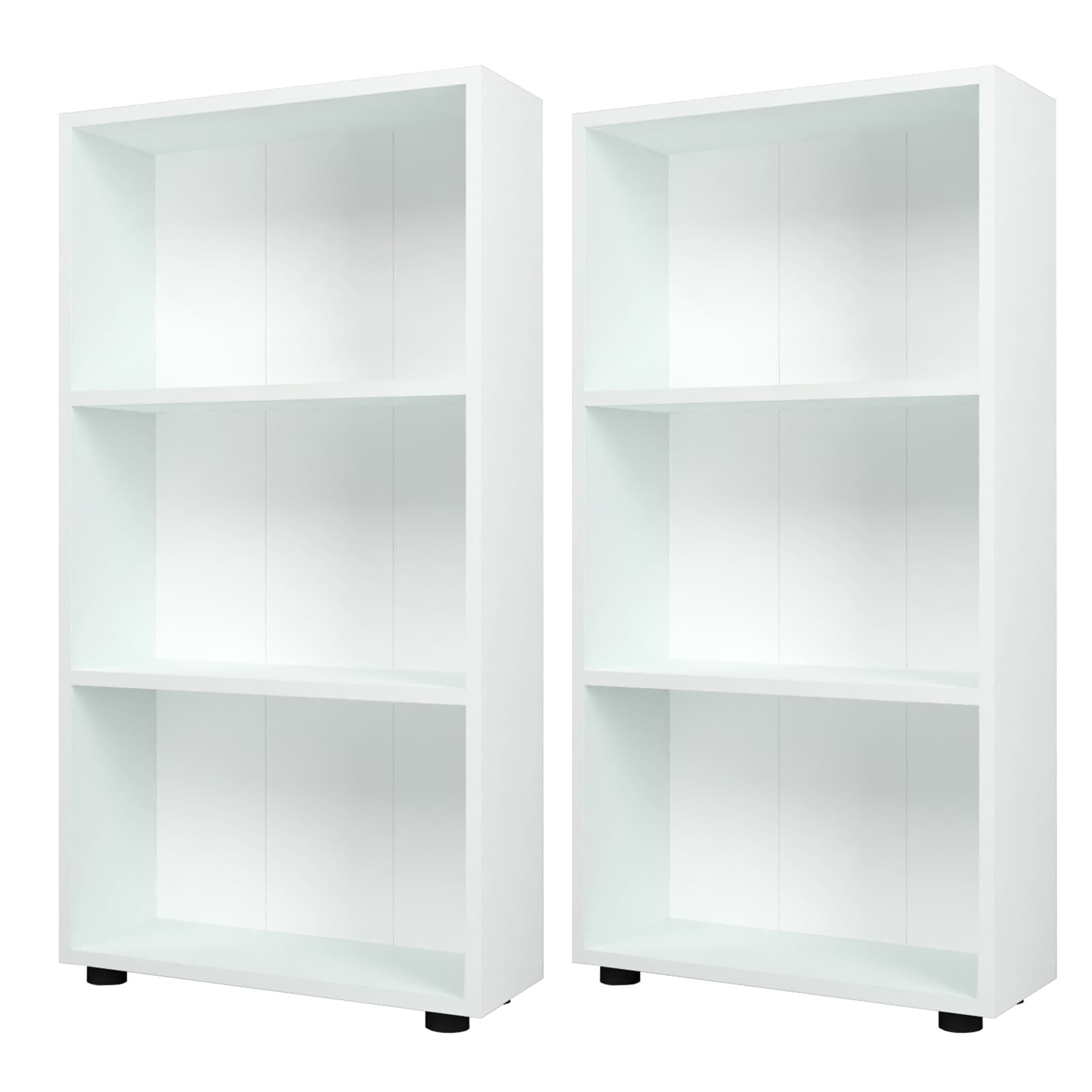 Gymax 2Pcs Bookshelf 3 Tier Bookcase W Anti Tipping Kit For Living