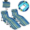 Gymax 2Pcs Tanning Chair W Face Arm Holes 4 Level Backrest Head