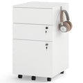 Gymax 3 Drawer File Cabinet Rolling File Organizer W Lock 4 Keys